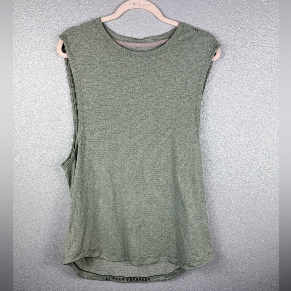 Lululemon License To Train Men’s Green Tank Top Lightweight Running Locker Loop